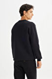 Mid Logo Baskılı Sweatshirt Black