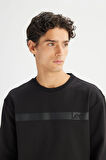 Bisiklet Yaka Sweatshirt Black