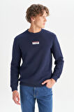 Erkek Mid Logo Sweatshirt DarKNavy