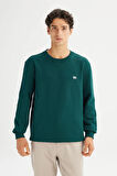 Erkek Small Logo Sweatshirt JadeForest