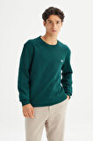 Erkek Small Logo Sweatshirt JadeForest