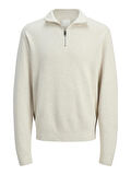 JPRBLAMILANO STITCH KNIT HALF ZIP SN Cloud Dancer