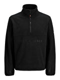 JJALPES HALF ZIP FLEECE JACKET AW25 Black Beauty