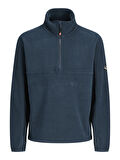 JJALPES HALF ZIP FLEECE JACKET AW25 Navy Blazer