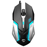 Everest USB Işıklandırmalı Oyuncu Mouse (SM-G72 Siyah/Gümüş)