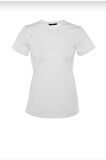 %100 Pamuk süper kalite kadın tişört düz renk Beyaz bisiklet yaka organik pamuk penye t-shirt