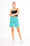 Kadın Mint 2 İplik Cepli Şort