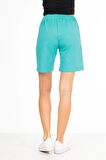Kadın Mint 2 İplik Cepli Şort