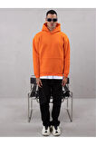 X Serüven Erkek Turuncu Kapüşonlu Sweatshirt
