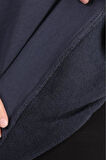 % 100 Pamuk Kadın Yumuşak Dokulu Füme Şardonsuz Basic 3 iplik oversize kapüşonlu sweatshirt