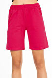 X Serüven %100 Pamuk kadın FUŞYA 2 iplik cepli şort