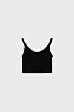 Kalın Askılı Crop Top