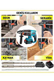 Assur 21V 2.0Ah 10 Pilli Bakır Sargılı Kömürsüz Motor Darbeli Çift Akülü Şarjlı Kırıcı Delici 2-26mm Hilti