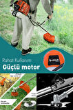 Assur Yan Tipi Benzinli Motorlu Ot Çalı Çim Biçme Tırpan 11000rpm 5.9 Hp