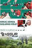 Assur Yan Tipi Benzinli Motorlu Ot Çalı Çim Biçme Tırpan 11000rpm 5.9 Hp
