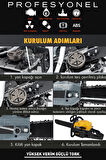 Assur Zincirli Benzinli Ağaç Kesme Motoru Hızar 2.9 Hp 52 Cc