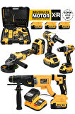 Assur Süper 4'lü Set Akülü Hilti Vidalama Taşlama ve Somun Sıkma Makinesi