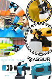 Assur Pro 21V Çift Akülü 300mm Sprey Boya Püskürtme Sarı
