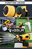 Assur Pro 21V Çift Akülü 300mm Sprey Boya Püskürtme Sarı