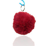 Peluş Ponpon Anahtarlık Kırmızı