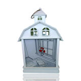 Ev Manzaralı Dekoratif Işıklı Led Gece Lambası Beyaz