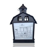 Ev Manzaralı Dekoratif Işıklı Led Gece Lambası Siyah