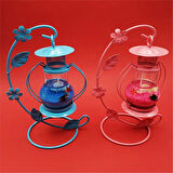 Dekoratif Jel Mum Fener Büyük Boy Mavi