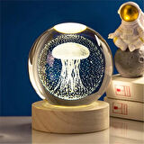 Deniz Anası Tasarımlı Ahşap Altlıklı Şık Dekoratif Küre