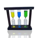 5,10,15 Dakikalık Ahşap Renkli Kum Saati