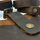 El Yapımı Hakiki Crazy Deri Telefonluk Kahverengi