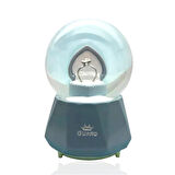 Müzikli Renk Değişiren Işıklı Kar Püskürtmeli Yüzük Kar Küresi