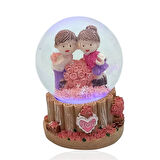 Sevgi Temalı Çift Işıklı Kar Küresi