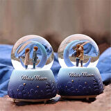 Işıklı Ve Müzikli Sevgi Temalı Çift Orta Boy Kar Küresi