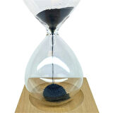 Dekoratif İlginç Manyetik Kum Saati Ahşap Altlıklı