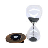 Dekoratif İlginç Manyetik Kum Saati Metal Altlıklı