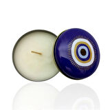 Metal Kutulu Pudra Kokulu Desenli Şık Doğal Mum