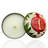 Metal Kutulu Pudra Kokulu Desenli Şık Doğal Mum