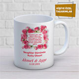 Kişiye Özel İsim Yazılabilir Sevgi Temalı Kupa Bardak