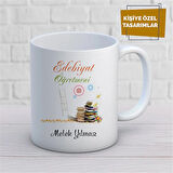 Kişiye Özel İsim Yazılabilir Edebiyat Öğretmeni Kupa Bardak