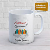 Kişiye Özel İsim Yazılabilir Edebiyat Öğretmeni Kupa Bardak