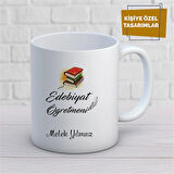 Kişiye Özel İsim Yazılabilir Edebiyat Öğretmeni Kupa Bardak