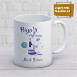 Kişiye Özel İsim Yazılabilir Biyoloji Öğretmeni Kupa Bardak