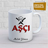 Kişiye Özel İsim Yazılabilir Aşçı Kupa Bardak