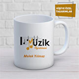 Kişiye Özel İsim Yazılabilir Müzik Öğretmeni Kupa Bardak