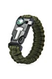 Paracord Bileklik Survival Kamp Bileklik, Çok Amaçlı Pusulalı Düdüklü Bileklik