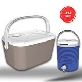 Buzluk Termos  Set-30 Lt Buzzy Buzluk Termos (1178 Cooler Box)+ +6.5 Lt Erciyes Piknik Termos (1403 Cooler Jug)