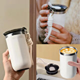 350 ml Paslanmaz Çelik Bardak Termos, Çift Katmanlı, Sızdırmaz Kapaklı