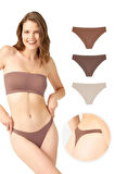 Lazer Kesim Kadın Bikini Külot 3'lü Paket-3