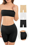 Cottonhill Premium - Kadın Ultra-Rahat Seamless Yüksek Bel Uzun Paça Boxer 3'lü Paket