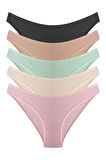 Kadın Pamuklu ve Likralı Fitilli Kaşkorse Bikini Külot 5'li Paket